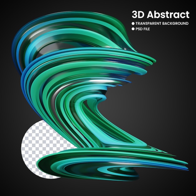 3D-rendera av abstrakta former