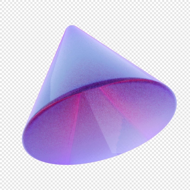 3D-rendera geometriskt glas i lila färg