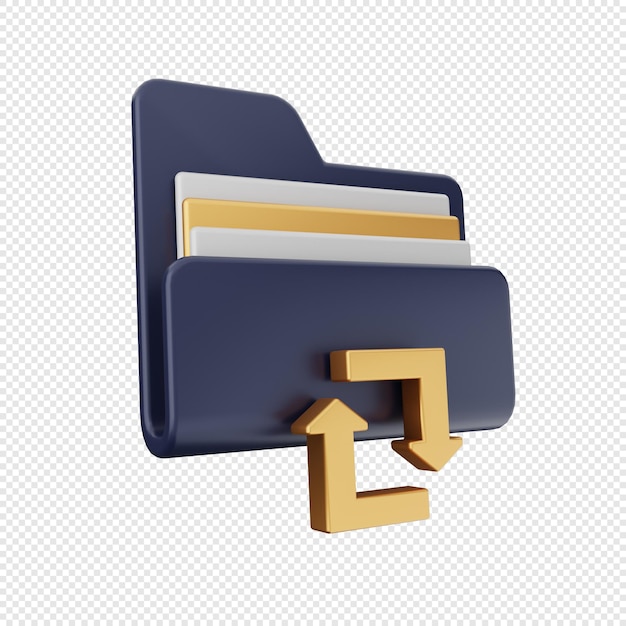 3D-rendera mappikonillustration