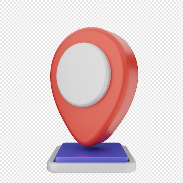 3D-rendera platsmarkering gps-navigering