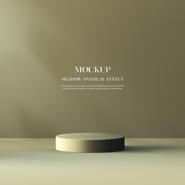 3D-rendera skuggröverlagringseffekt, olika mockups
