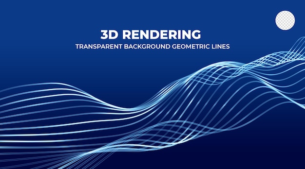 3D-rendera-teknik geometrisk abstrakt linjevisualisering