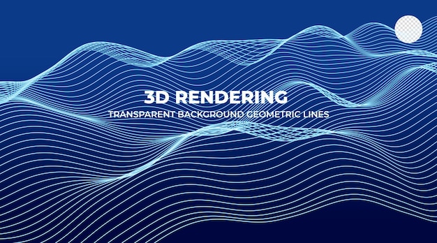 3D-rendera-teknik geometrisk abstrakt linjevisualisering