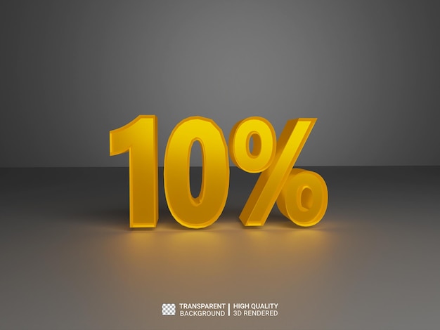 3d rendered 10 percentage