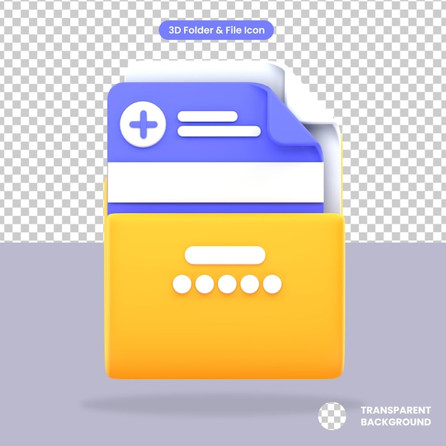 3d rendered add folder object