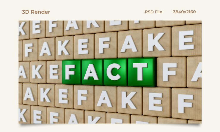 3D rendered background with the fact word