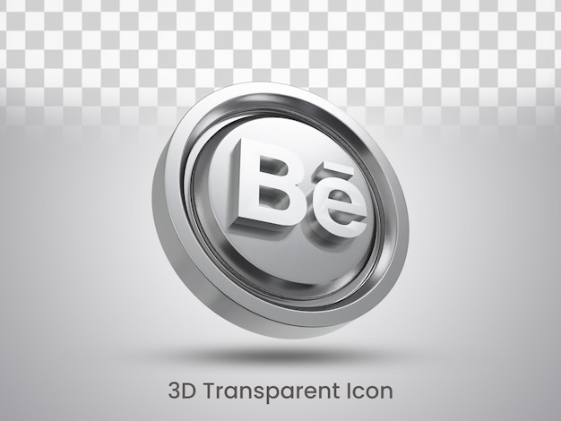 3d rendered behance icon design bottom view