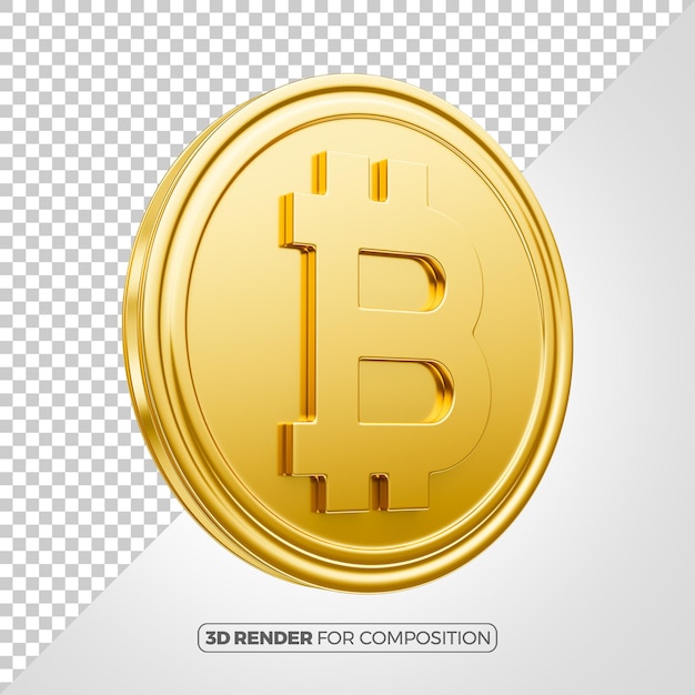 a 3d rendered bitcoin coin