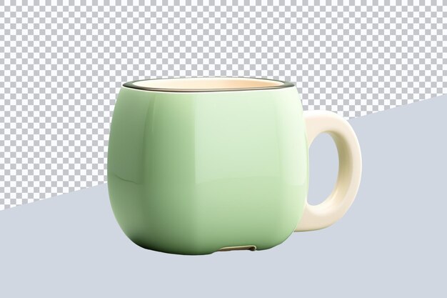 PSD 3d rendered coffee mug on transparent background