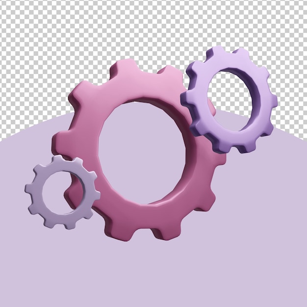 3d rendered colorful gear