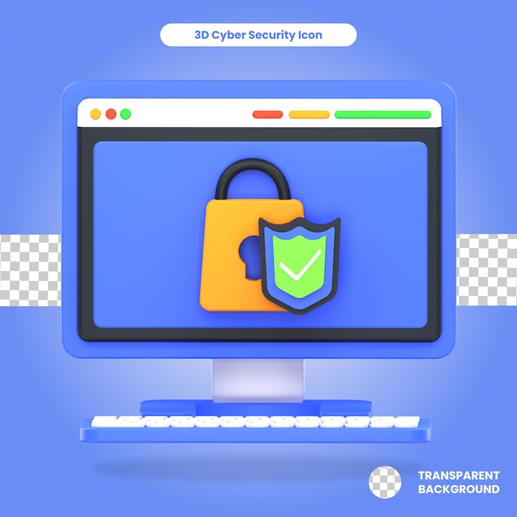 PSD компьютерная безопасность в 3d