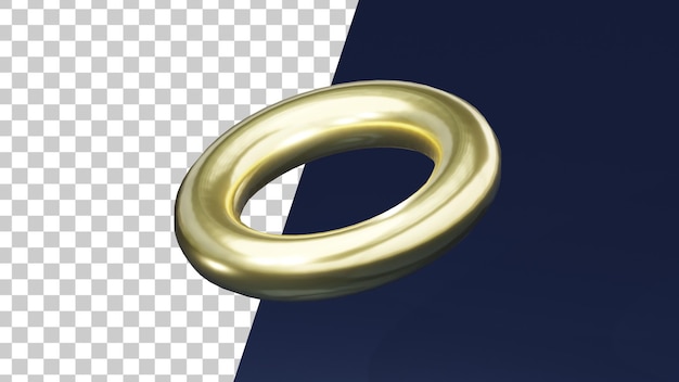 PSD 3d rendered gold torus