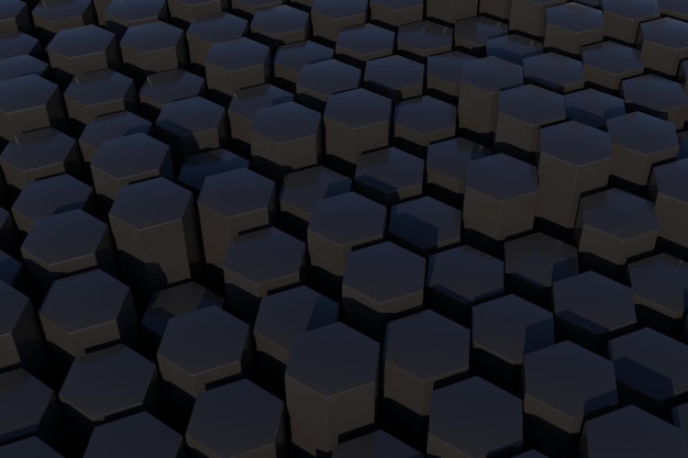 PSD 3d rendered hexagonal background