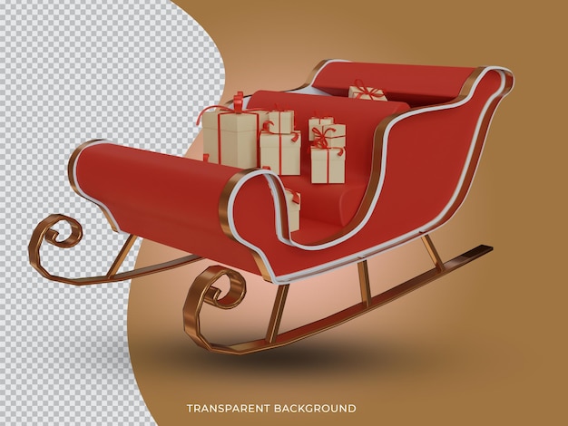 3d rendered high quality Christmas Santa Claus reindeer side view