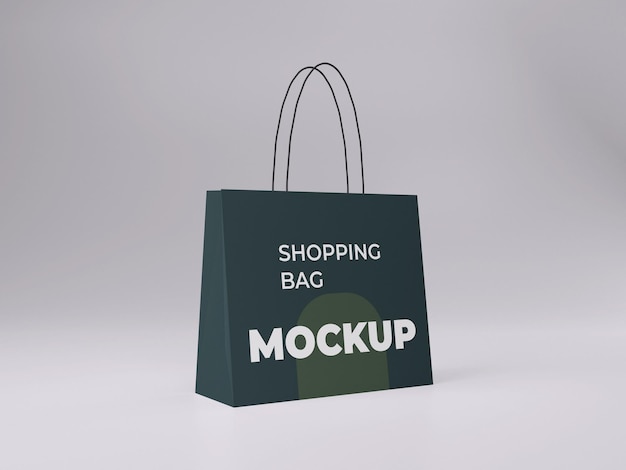 3d ha reso la vista laterale del modello di shopping bag personalizzabile di alta qualità