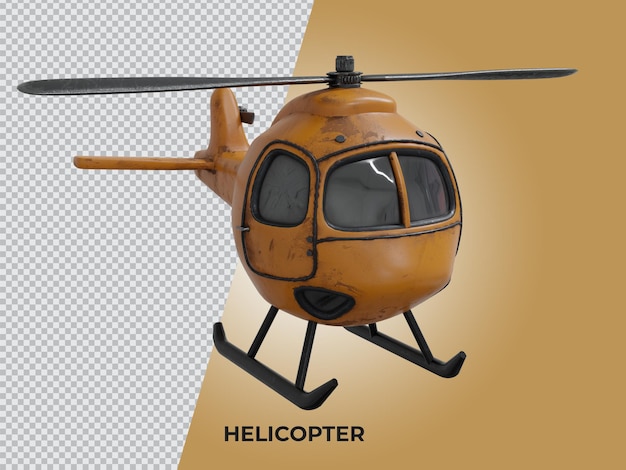 PSD 3d 렌더링 된 고품질 낮은 폴리 헬리콥터 측면 경쟁