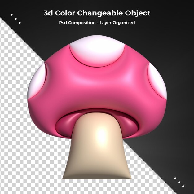 3d rendered illustration mushroom