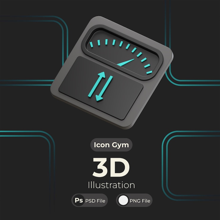PSD весовая шкала 3d-рендеринга