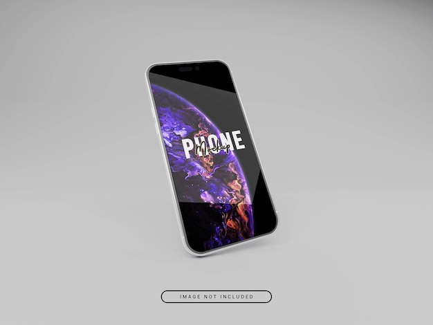 PSD 3d rendering iphone 14 display e mockup della parte posteriore