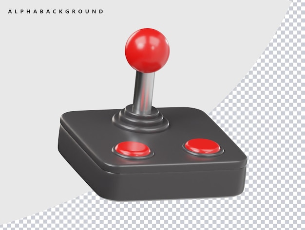 3D rendered joystick for retro gaming