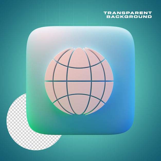 3d rendered network icon