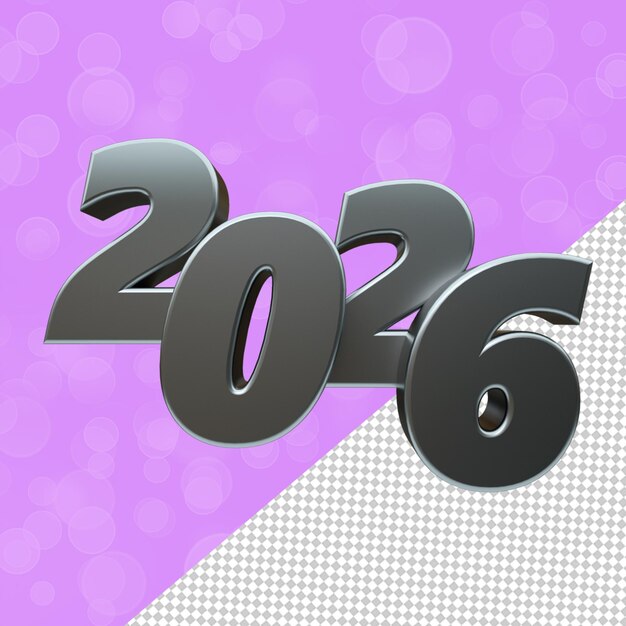 PSD oggetto renderizzato 3d buon anno nuovo