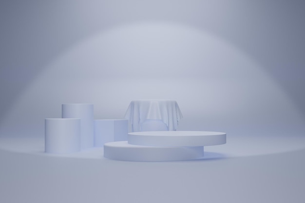 3d rendered podium stage for product advertisement