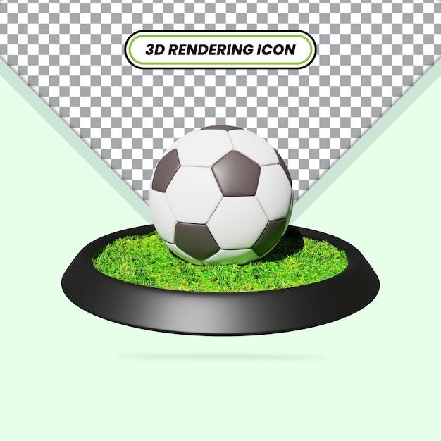 3D Rendered Realistic Football Icon