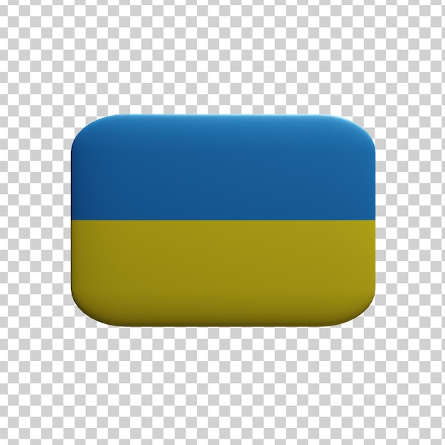 PSD 3d rendered ukraine flag