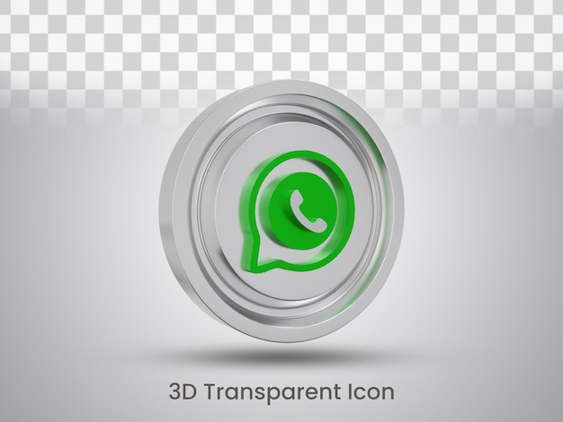 3d-рендеринг дизайна значков whatsapp