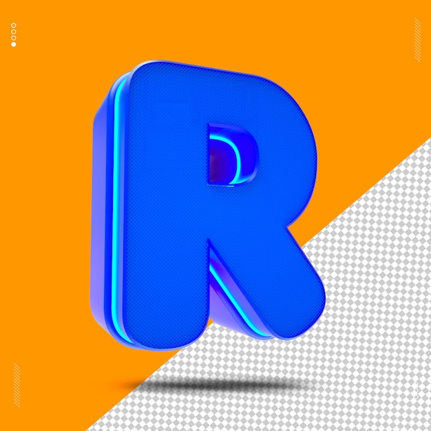 3d renderen lettertype blauw