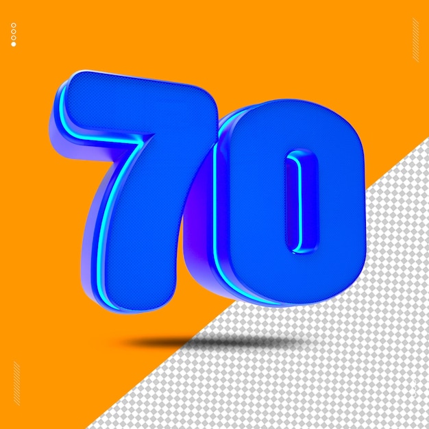 3d renderen lettertype blauw