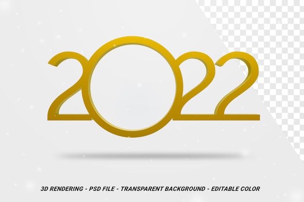 3d-rendering 2022 goud