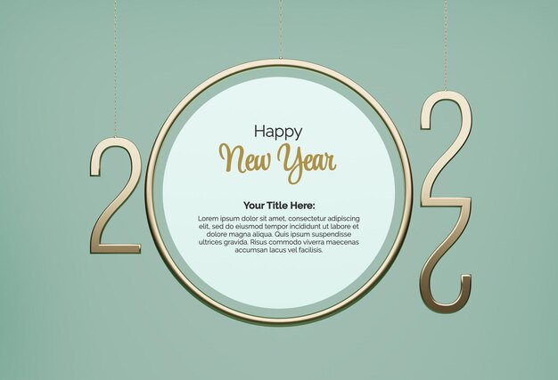 3D rendering 2022 post design with your text