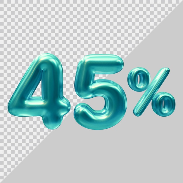 3d rendering of 45 percent with modern style