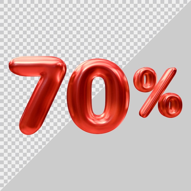 3d rendering of 70 percent with modern style