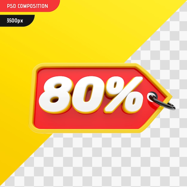 3D rendering 80 percentage design