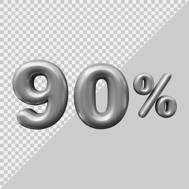 3d rendering of 90 percent with modern style