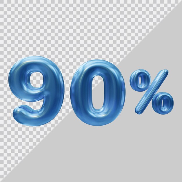 3d rendering of 90 percent with modern style