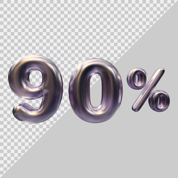 3d rendering of 90 percent with modern style