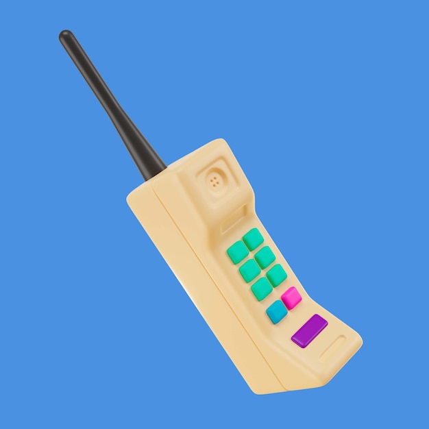 3d rendering of 90s icon