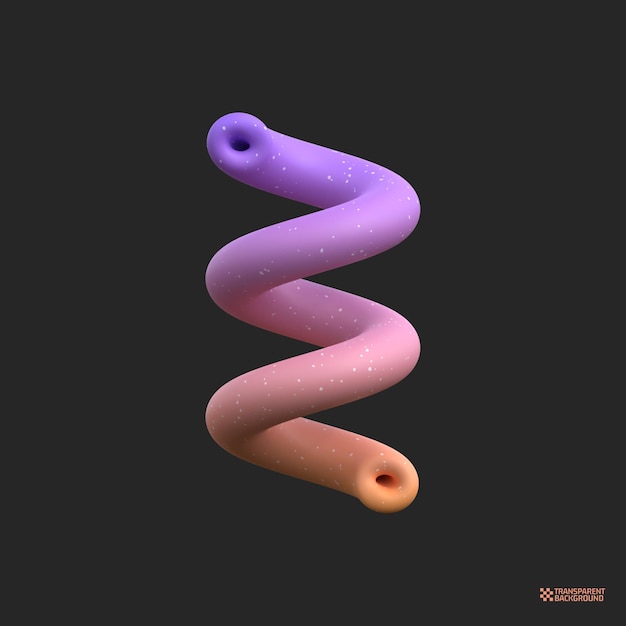 3d rendering Abstract Gradient Object art geometric shapes