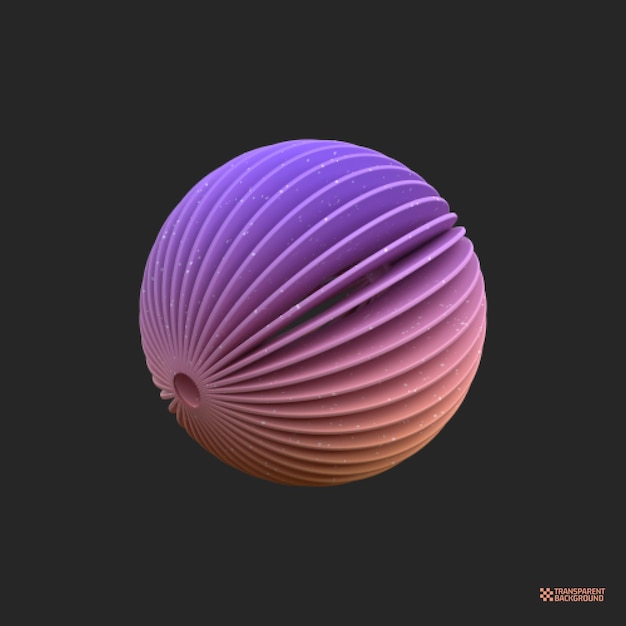 PSD 3d rendering abstract gradient object art geometric shapes