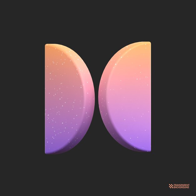 3d rendering Abstract Gradient Object art geometric shapes