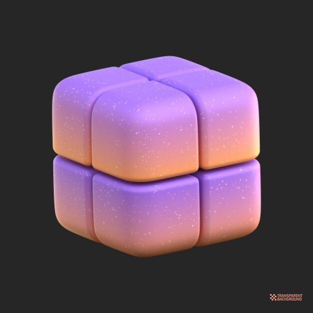 3d rendering abstract gradient object art geometric shapes