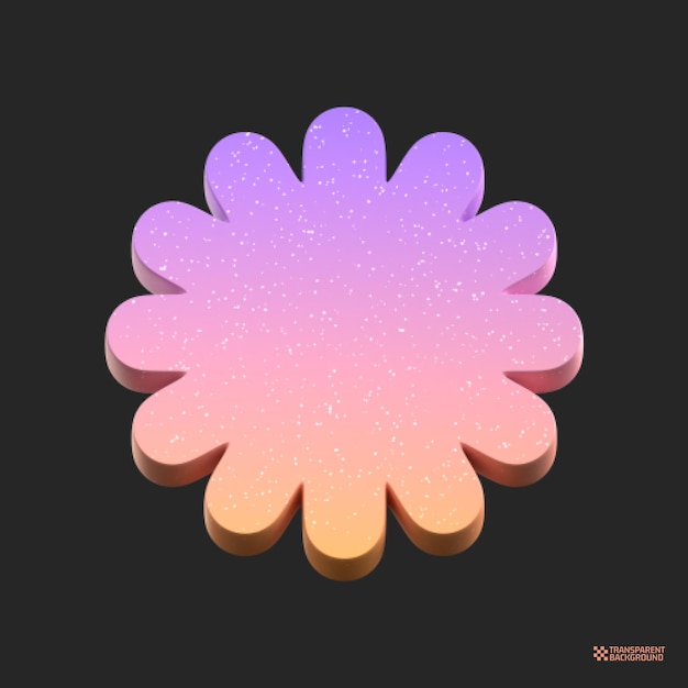 3d rendering Abstract Gradient Object art geometric shapes