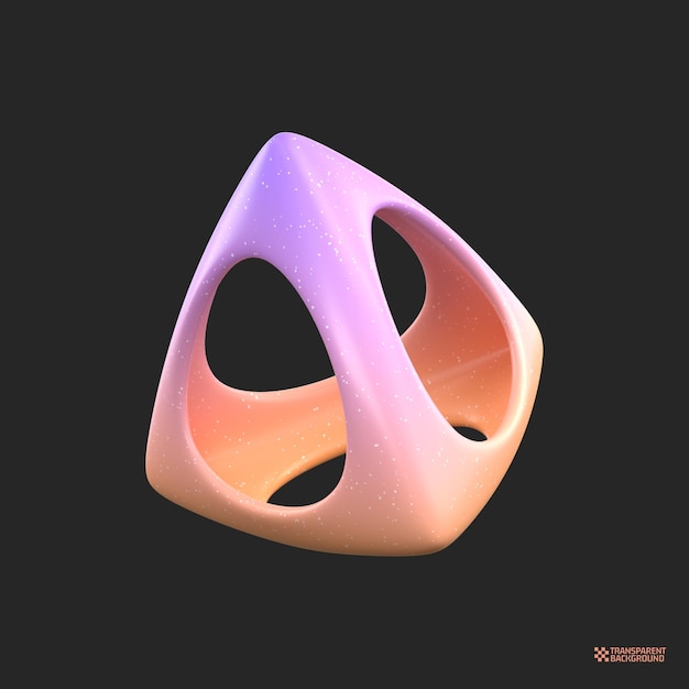 PSD 3d-rendering abstract gradient object kunst geometrische vormen