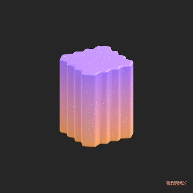 3D-rendering Abstract Gradient Object kunst geometrische vormen