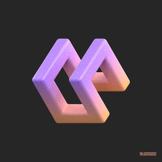 PSD 3d-rendering abstract gradient object kunst geometrische vormen