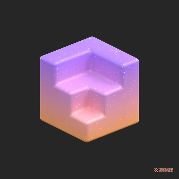 3D-rendering Abstract Gradient Object kunst geometrische vormen